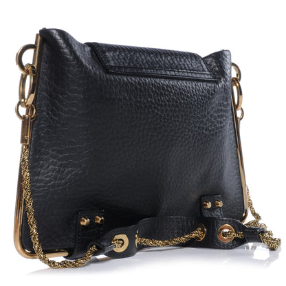 Chloe Grained Calfskin Sally Shoulder Clutch Bag Black 3 of 9
