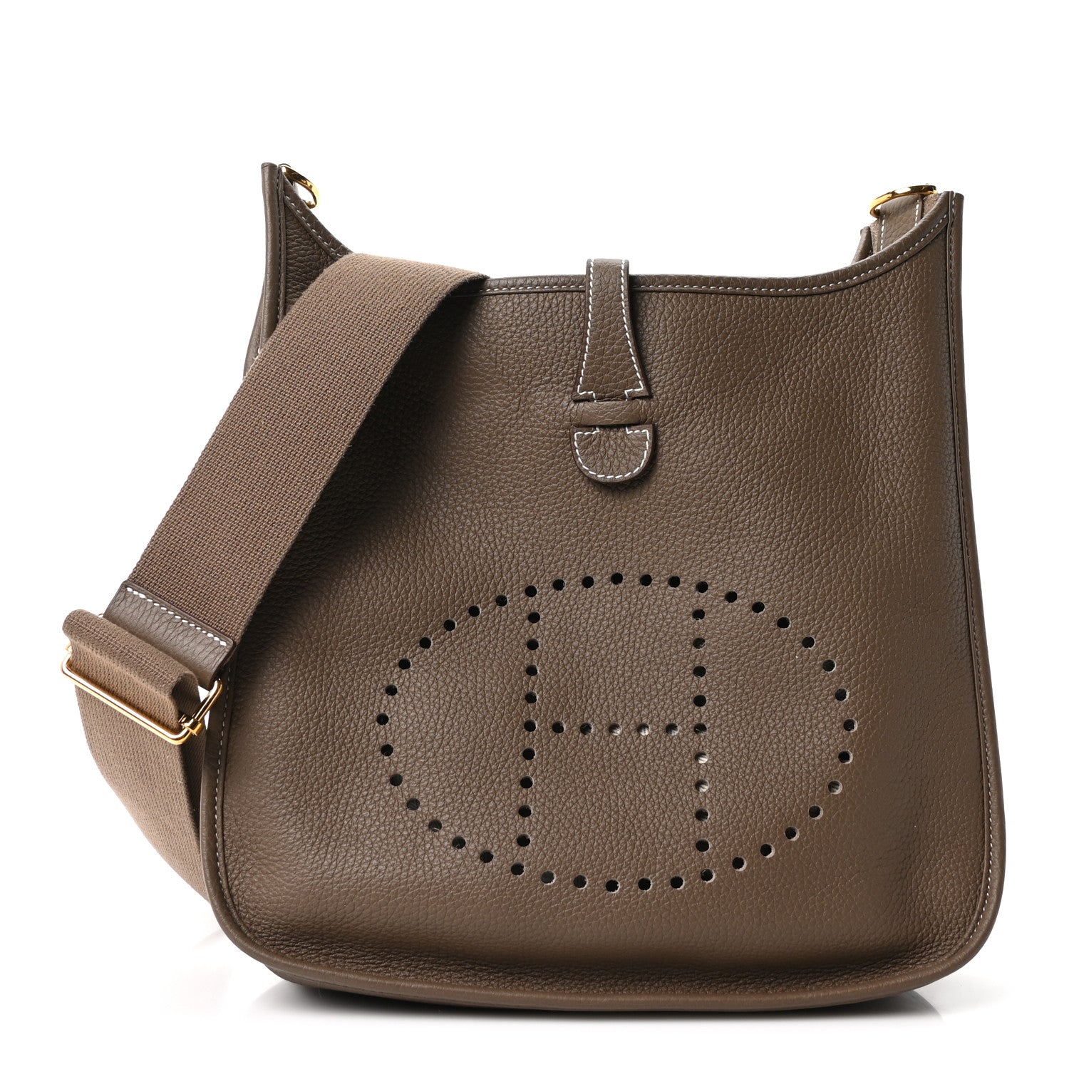 Hermes Taurillon Clemence Evelyne III PM Etoupe 1 of 10