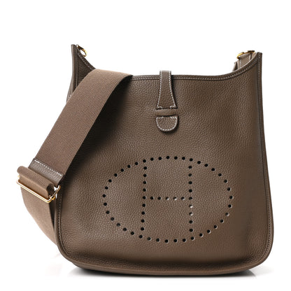 Hermes Taurillon Clemence Evelyne III PM Etoupe 1 of 10