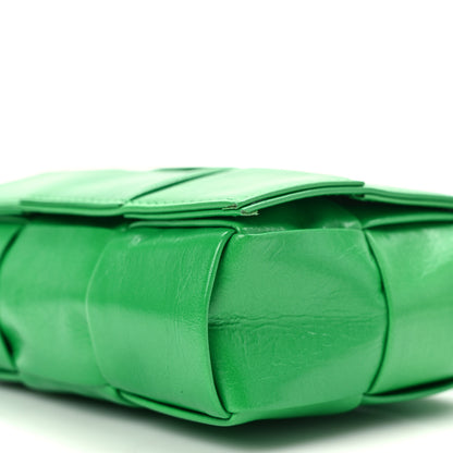 Bottega Veneta Paper Calfskin Maxi Intreccio Extra Mini Cassette Crossbody Bag Parakeet 9 of 10