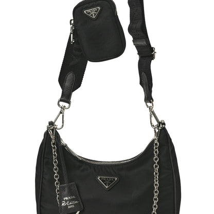 Prada Nylon Re-Edition 2005 Shoulder Bag Black 7 of 9