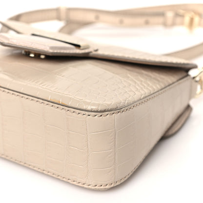 Givenchy Calfskin Crocodile Embossed Mini Nobile Shoulder Bag Nude Pink 9 of 9