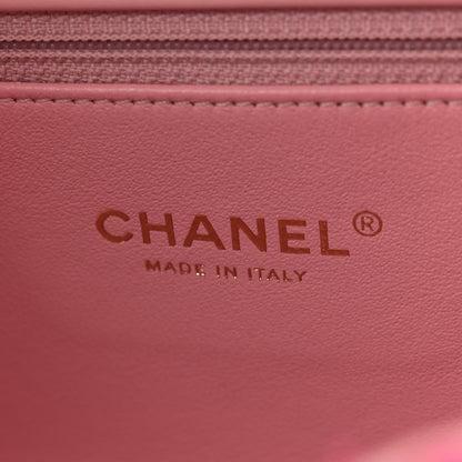 Chanel Tweed Lambskin Quilted Small CC Filigree Flap Pink 6 of 11