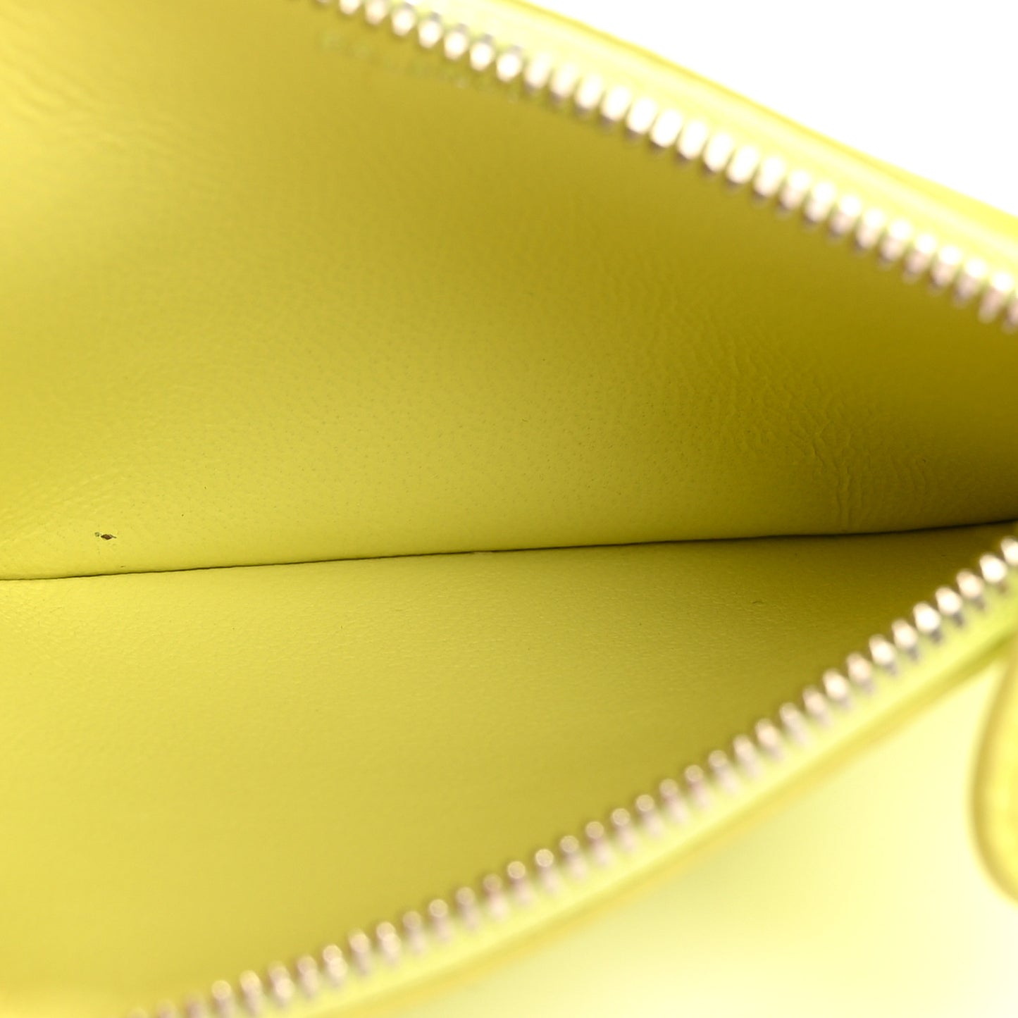 Grained Calfskin Logo Large Cash Long Coin Card Holder Yellow