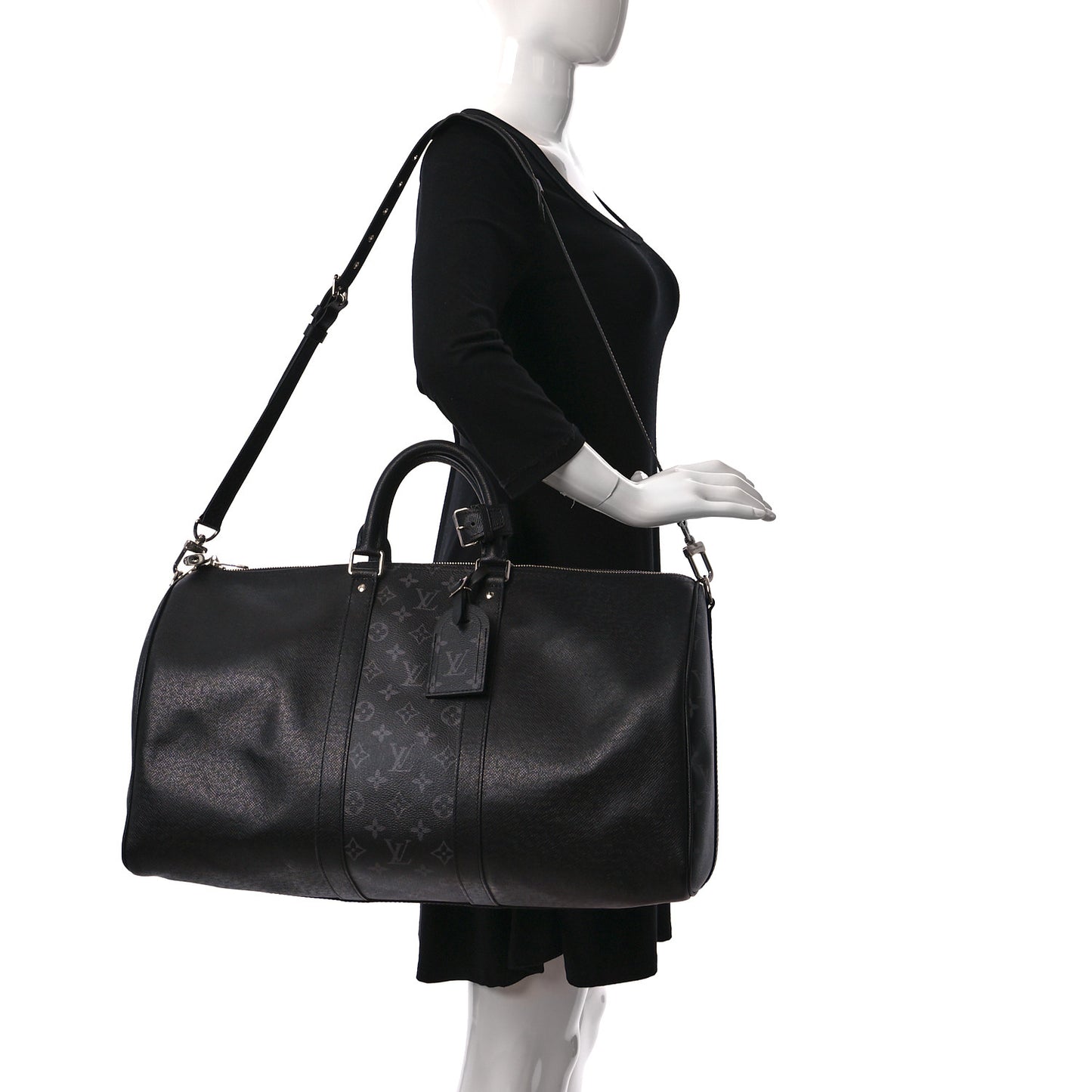 Taiga Monogram Eclipse Keepall Bandouliere 50 Black