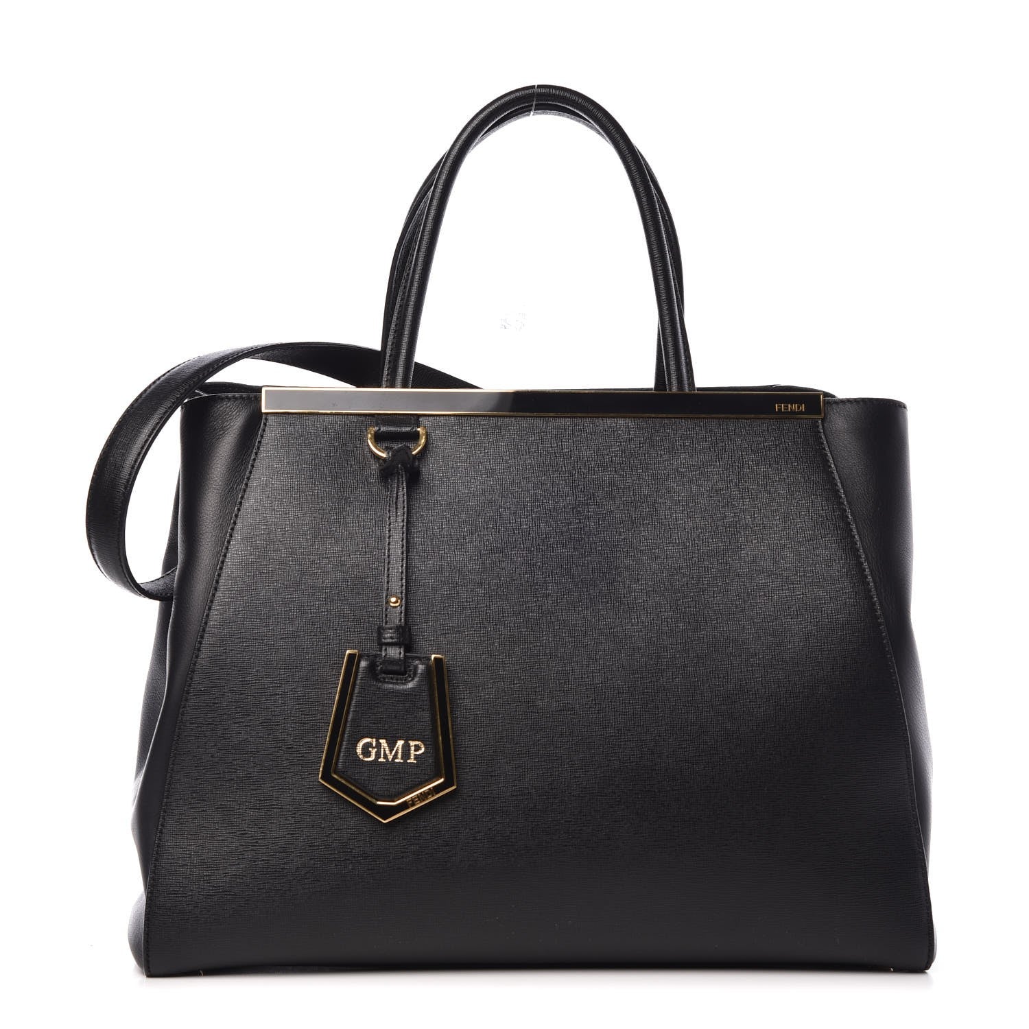 Fendi Vitello Elite Regular 2Jours Tote Black 1 of 9