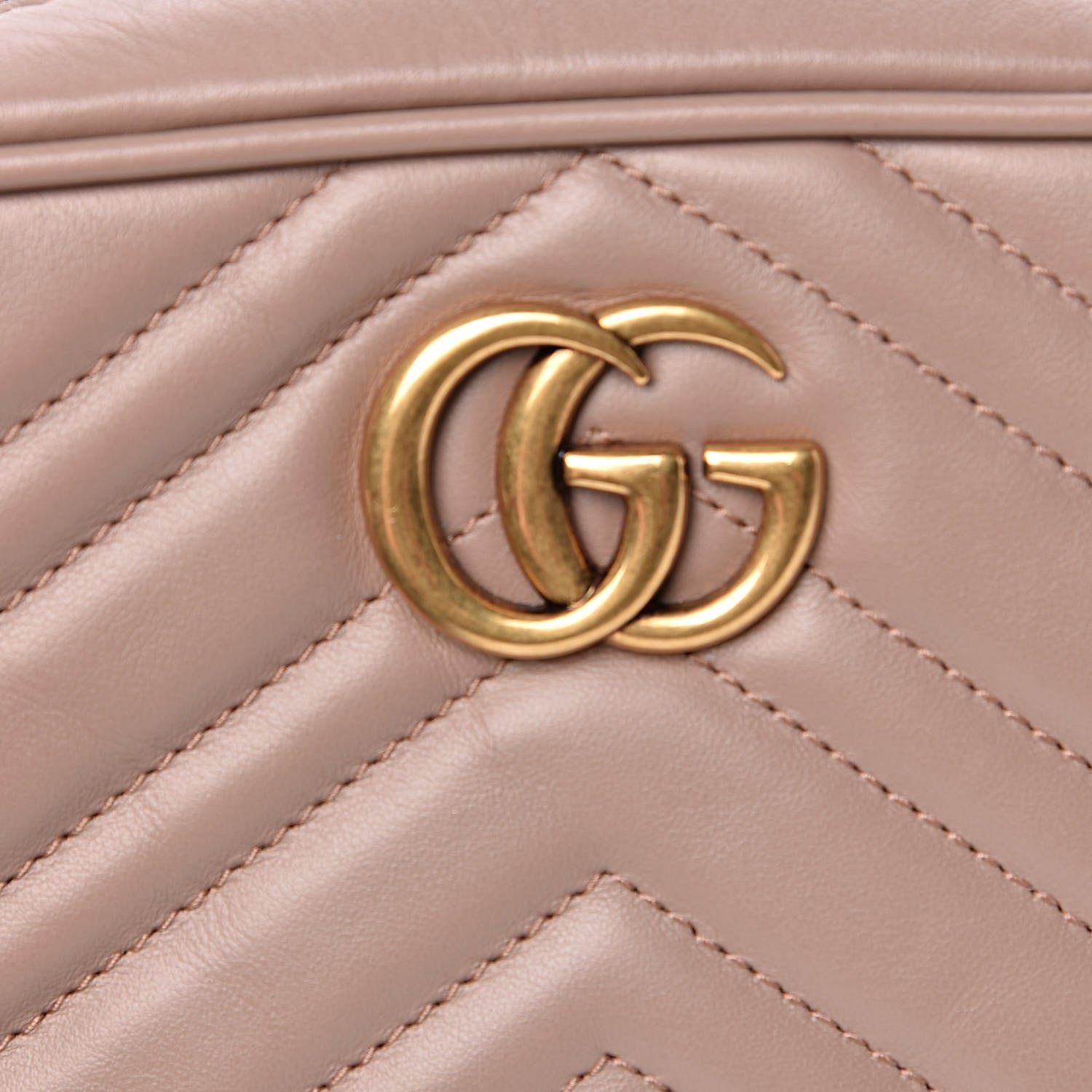 Gucci Calfskin Matelasse Mini GG Marmont Chain Shoulder Bag Porcelain Rose 10 of 10