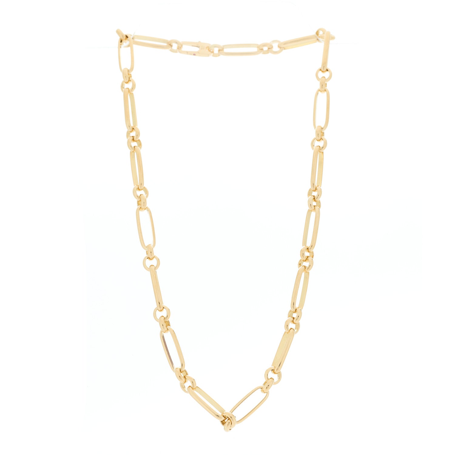 Roberto Coin 18K Yellow Mixed Link Chain Necklace 3 of 5