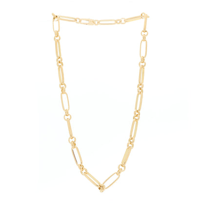 Roberto Coin 18K Yellow Mixed Link Chain Necklace 3 of 5