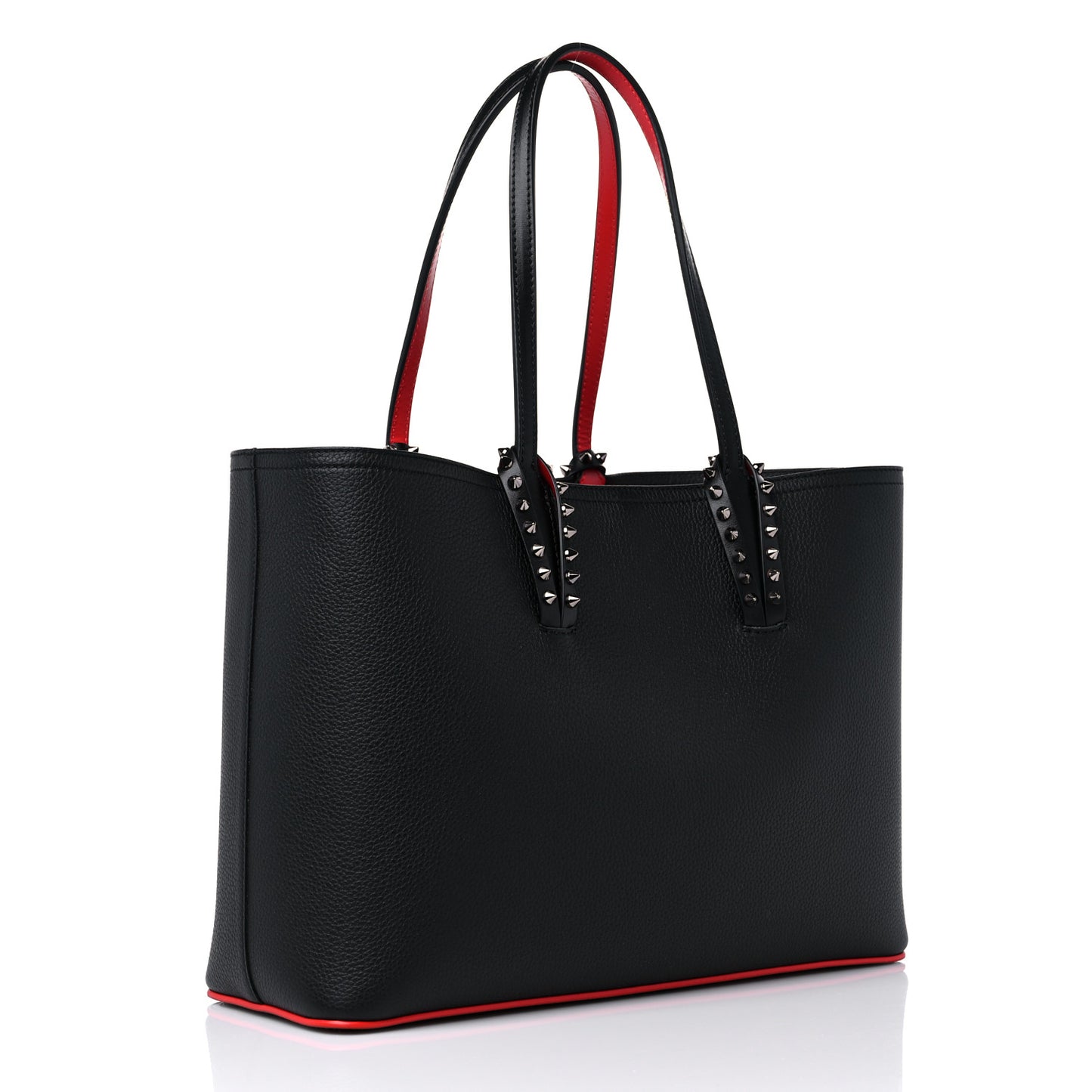 Calfskin Spikes East West Cabata Tote Black