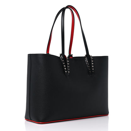 Christian Louboutin Calfskin Spikes East West Cabata Tote Black 4 of 11