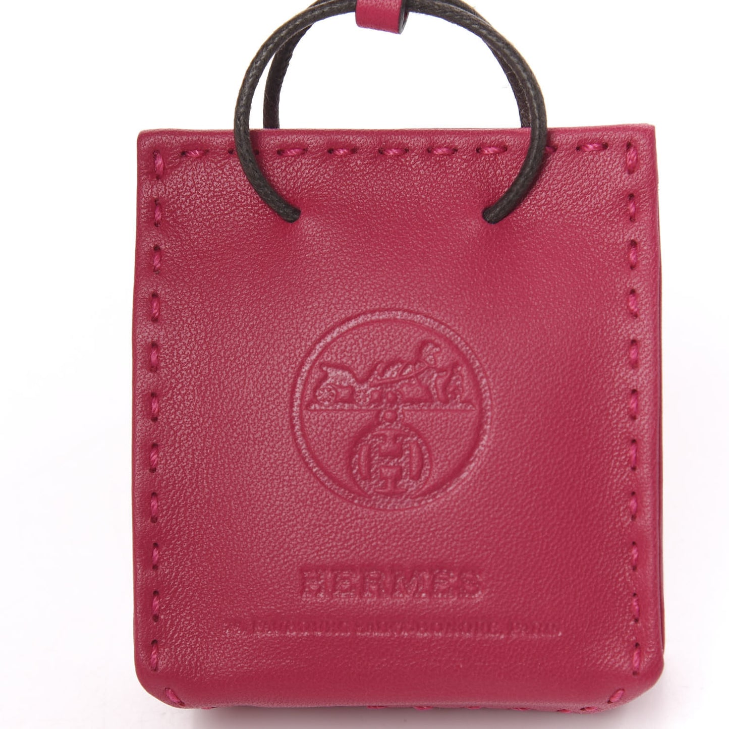 Milo Lambskin Swift Shopping Bag Charm Rose Mexico