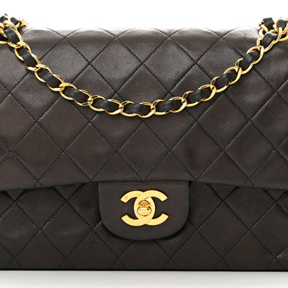 Chanel Lambskin Quilted Medium Double Flap Black 9 of 19