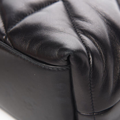 Saint Laurent Lambskin Quilted Small Loulou Puffer Monogram Chain Satchel Black 11 of 12
