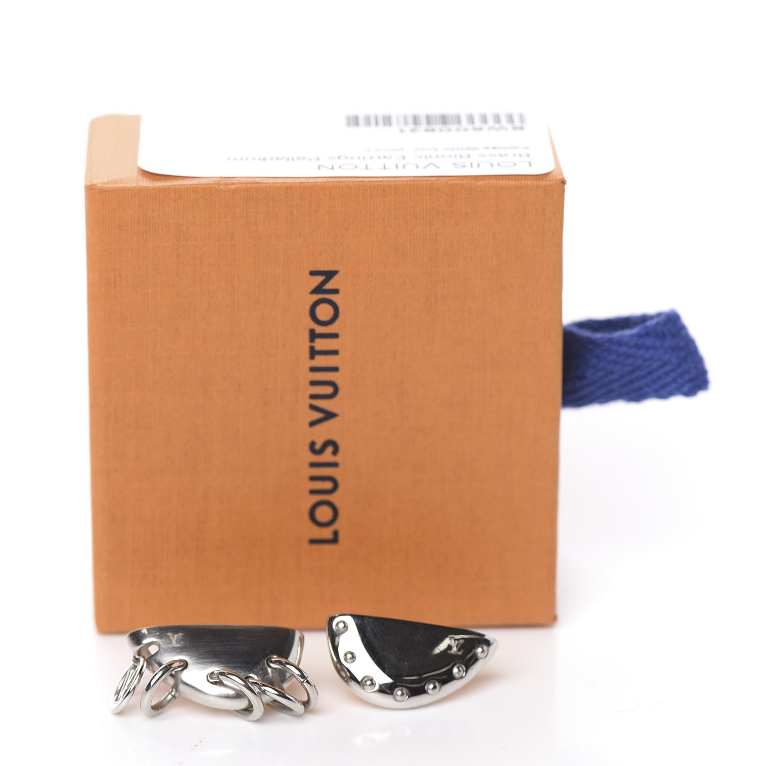 Louis Vuitton Brass Bionic Earrings Palladium 5 of 5