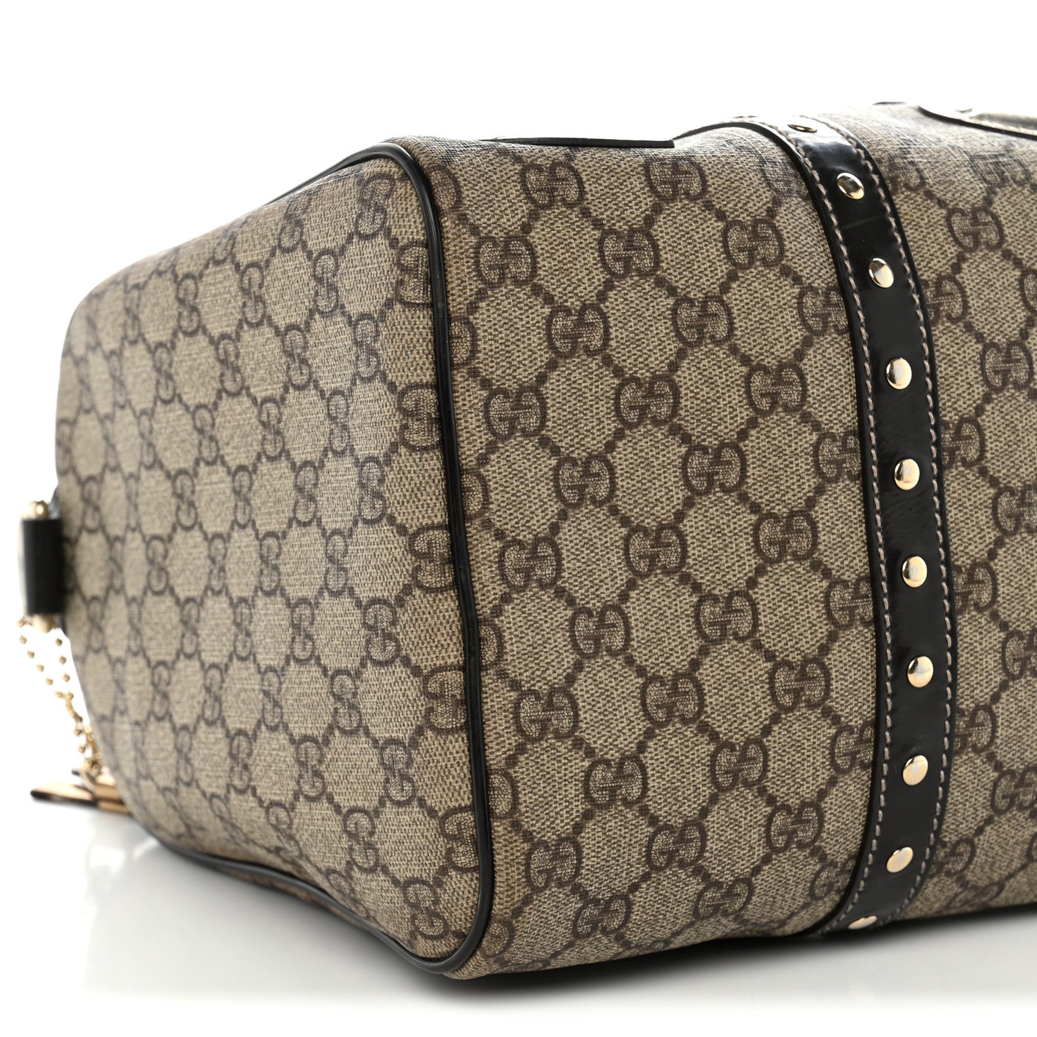 Gucci Monogram Guccissima Hearts Studded Medium Joy Boston Dark Brown 8 of 9