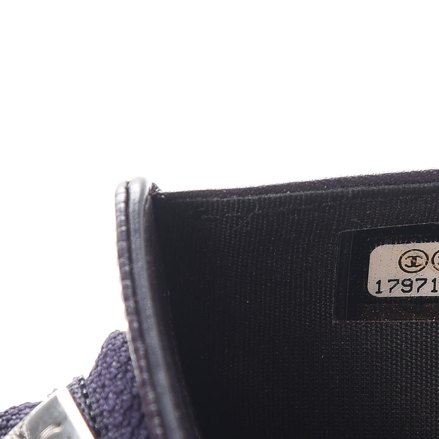 Chanel Caviar Timeless CC Zipped Pocket Wallet Dark Purple 8 of 9