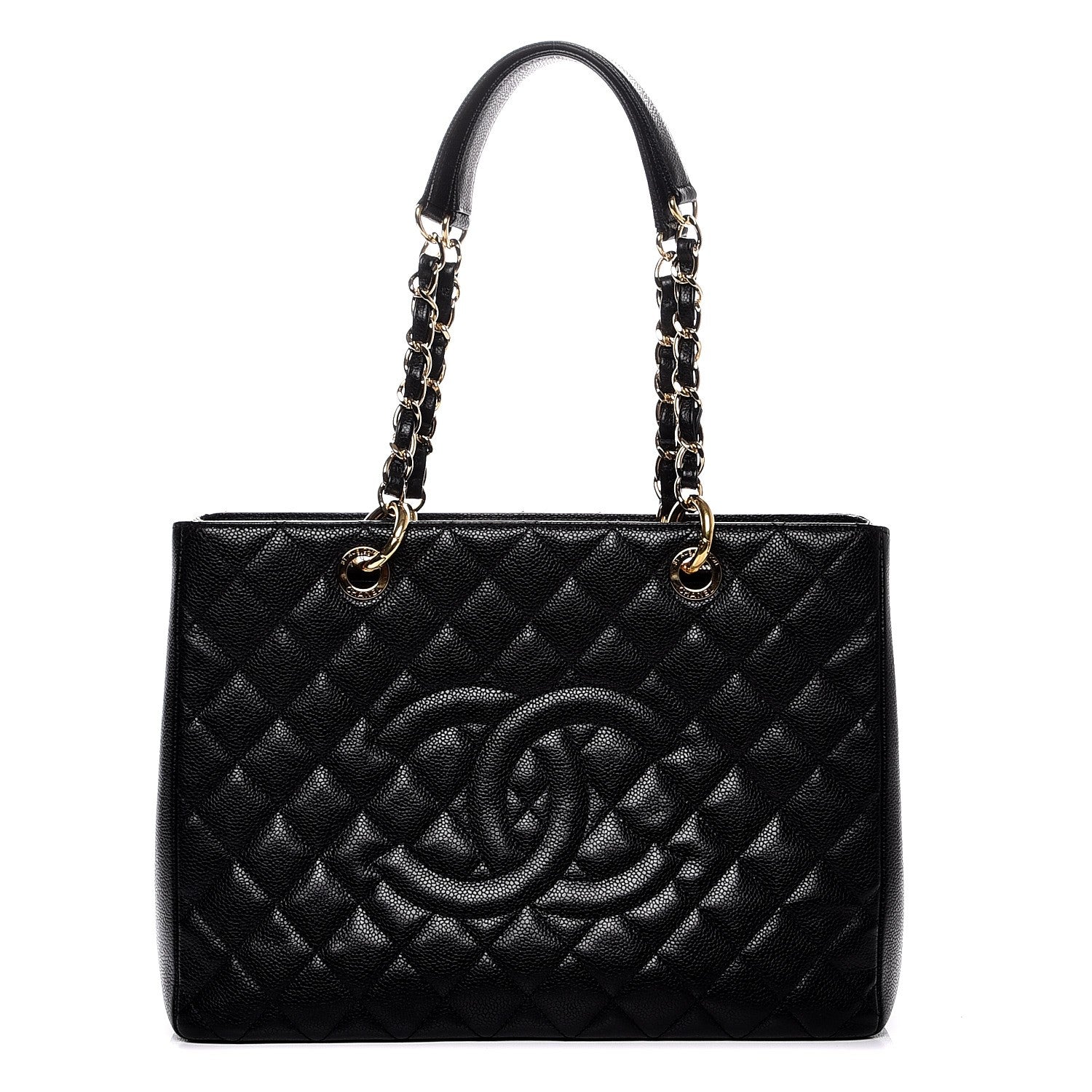 Chanel Caviar Quilted Grand Shopping Tote GST Black 3 of 8
