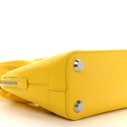Balenciaga Signature Grained Calfskin Logo XXS Ville Top Handle Bag Jaune Black 7 of 8