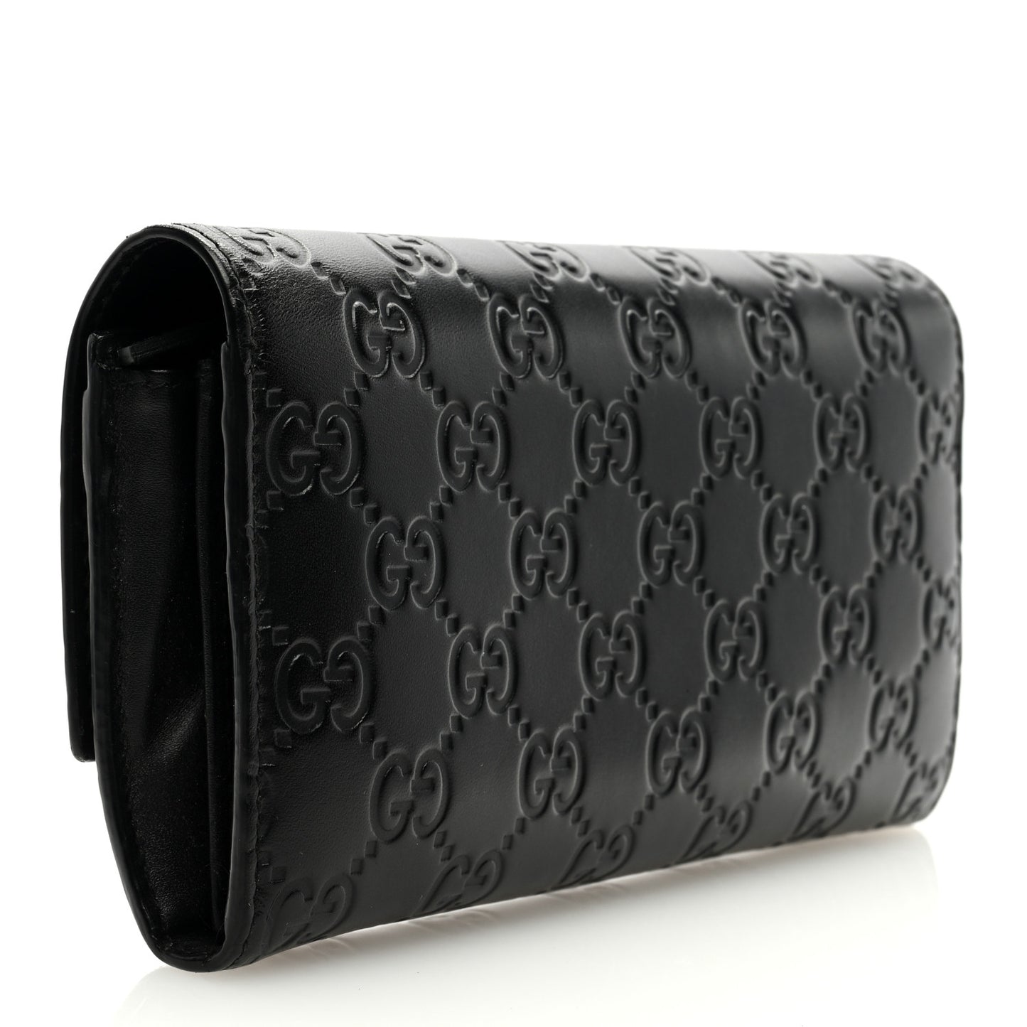 Guccissima Avel Continental Flap Wallet Black