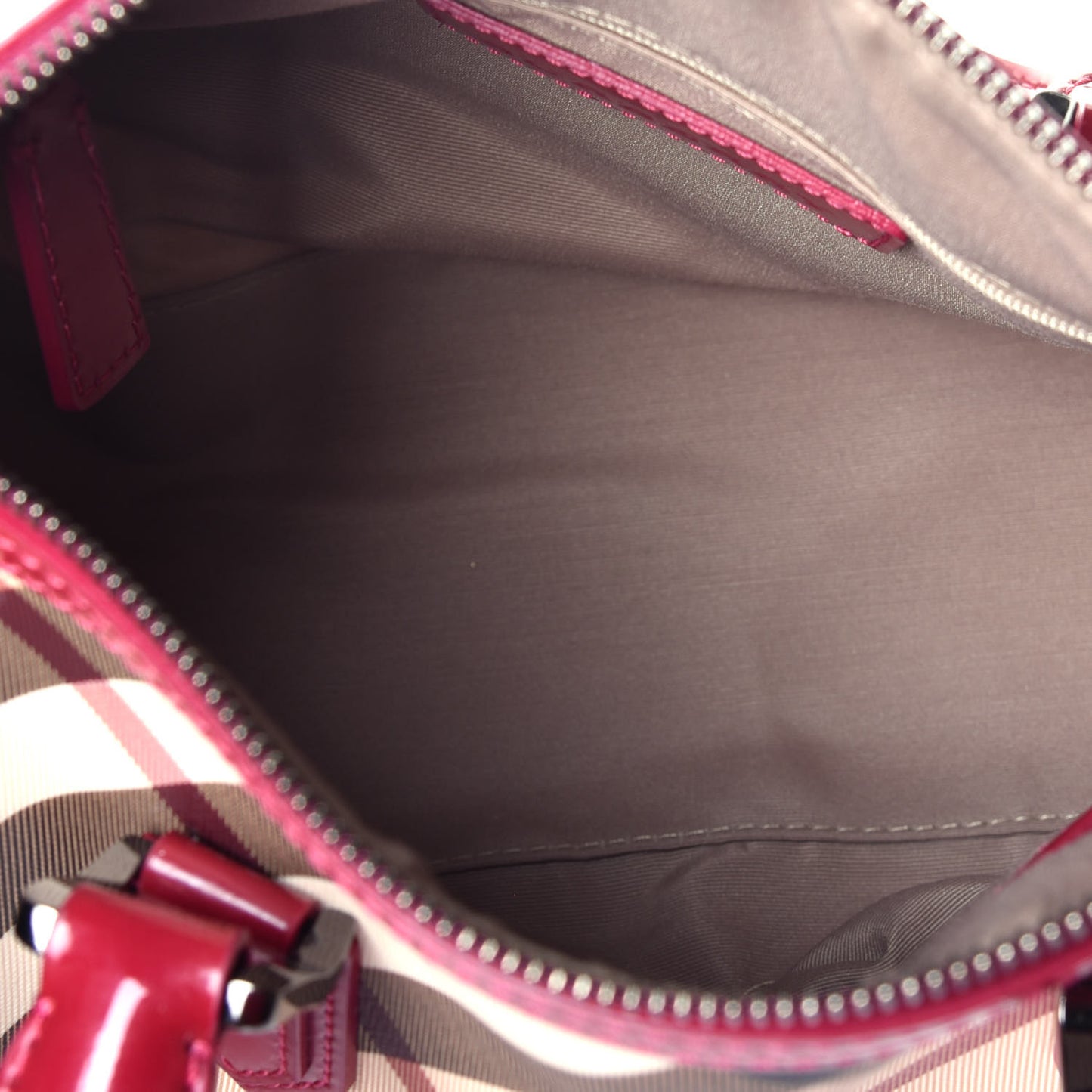 Patent Nova Check Chester Bowling Bag Raspberry Sorbet