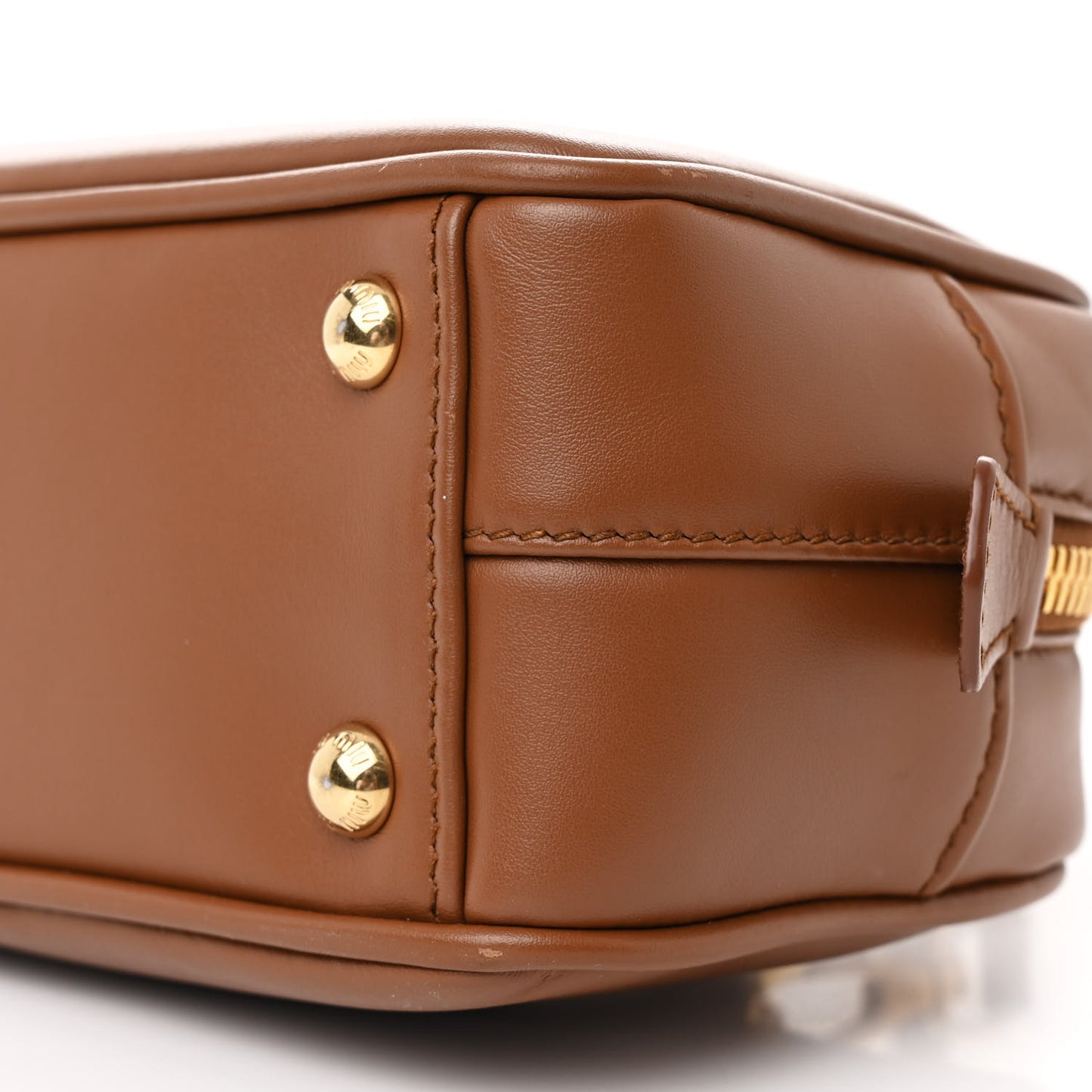 Calfskin Arcadie Top Handle Bag Cognac
