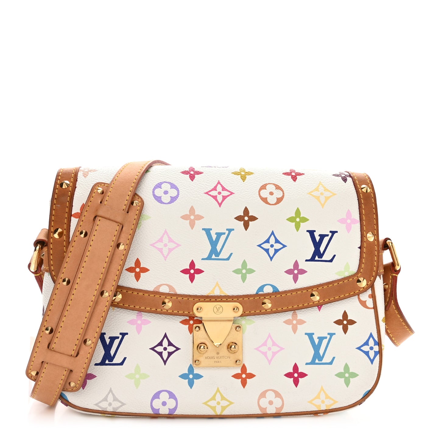 LOUIS VUITTON Monogram Multicolor Sologne White