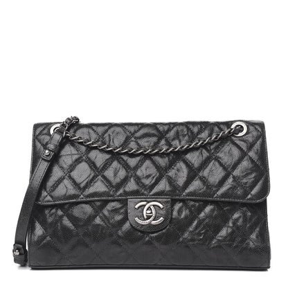 Chanel Crumpled Grained Calfskin Jumbo CC Crave Flap 1 of 12