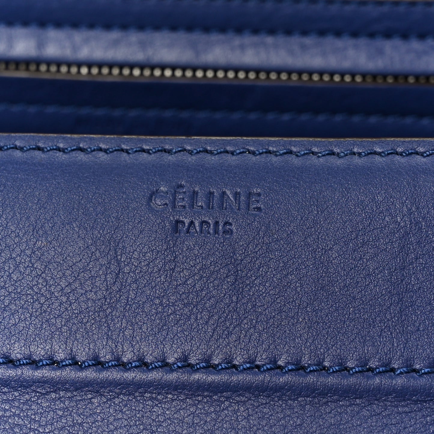 Supple Calfskin Medium Phantom Luggage Indigo