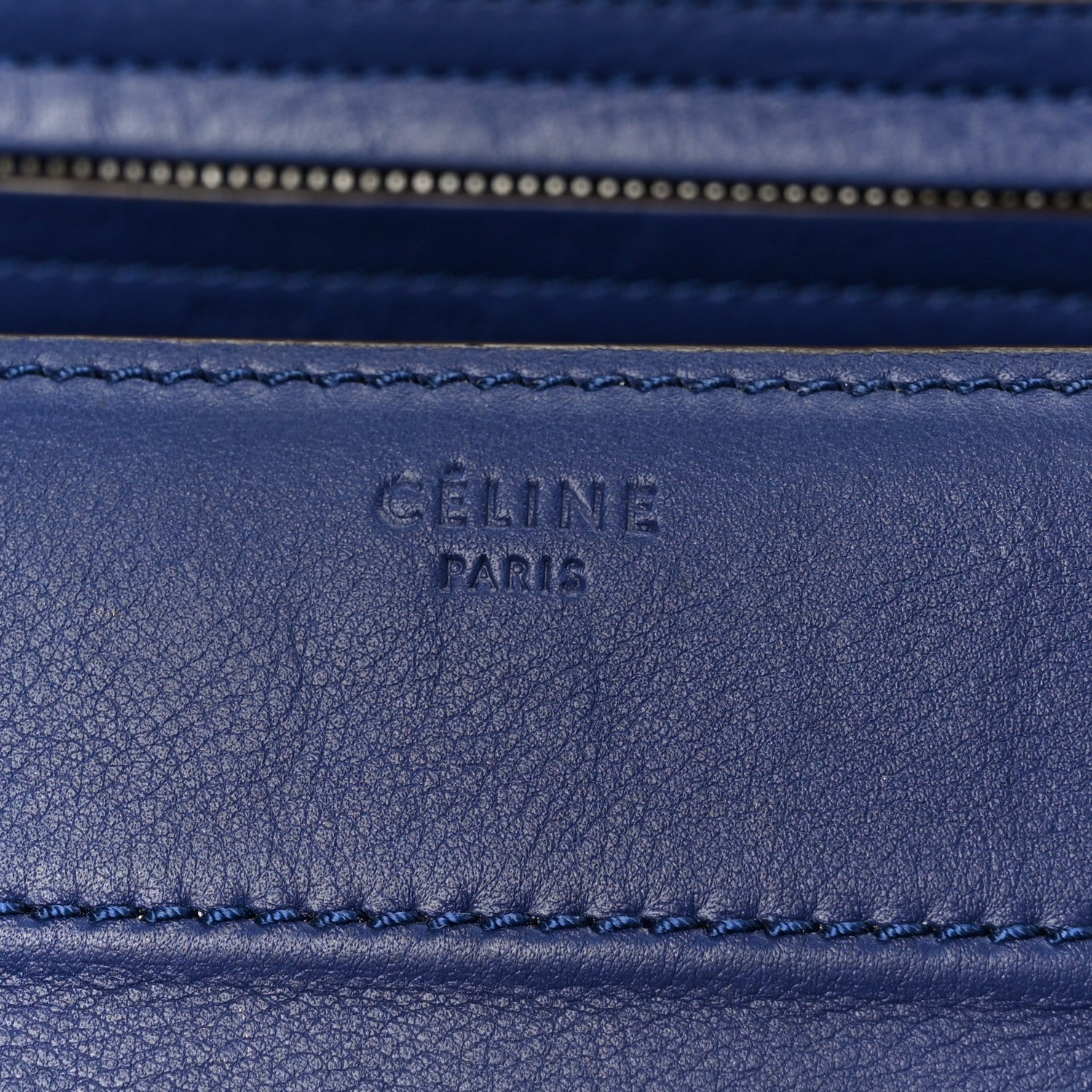 Celine Supple Calfskin Medium Phantom Luggage Indigo 6 of 9