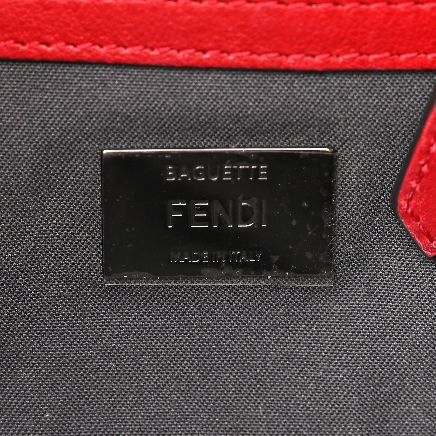 Fendi Vitello Dolce Lace Up Baguette Ribes 6 of 10