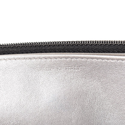 Chanel Lambskin Camellia Embossed Wallet on Chain WOC Black 6 of 11