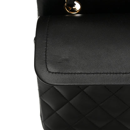 Chanel Lambskin Quilted Medium Double Flap Black 11 of 14