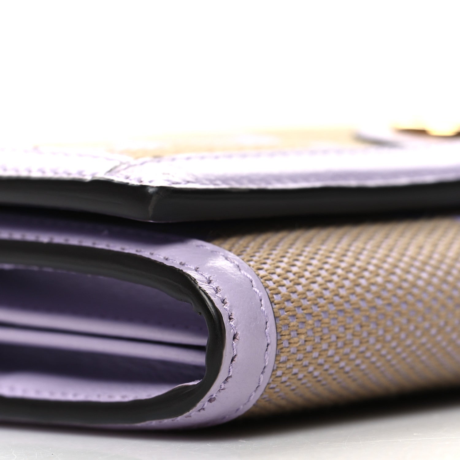 Gucci Monogram Jumbo GG Textured Dollar Calfskin Ophidia Continental Wallet On Chain Beige Lapis 10 of 11