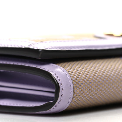 Gucci Monogram Jumbo GG Textured Dollar Calfskin Ophidia Continental Wallet On Chain Beige Lapis 10 of 11