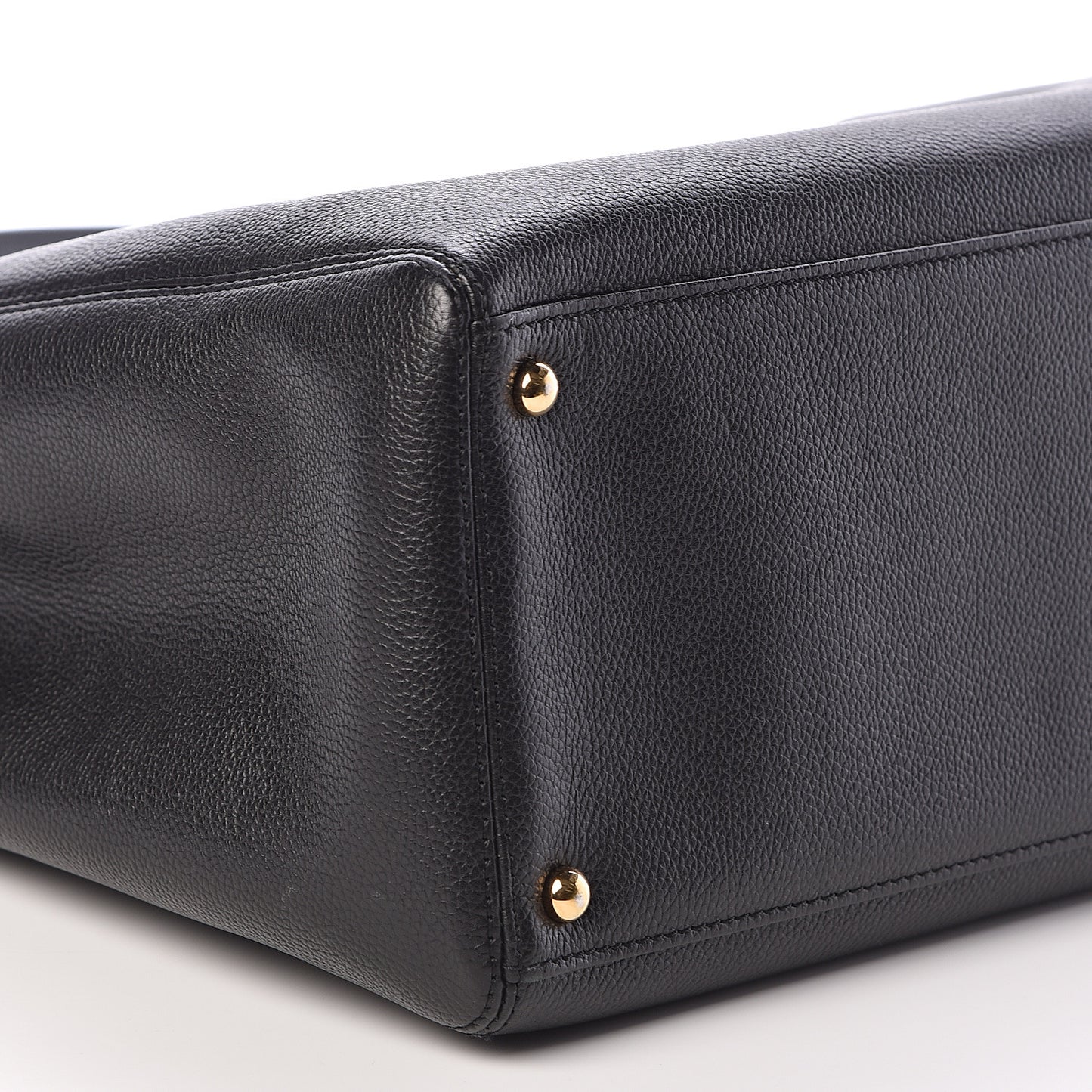 Calfskin Cerf Executive Shopper Tote Black
