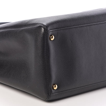 Chanel Calfskin Cerf Executive Shopper Tote Black 10 of 11