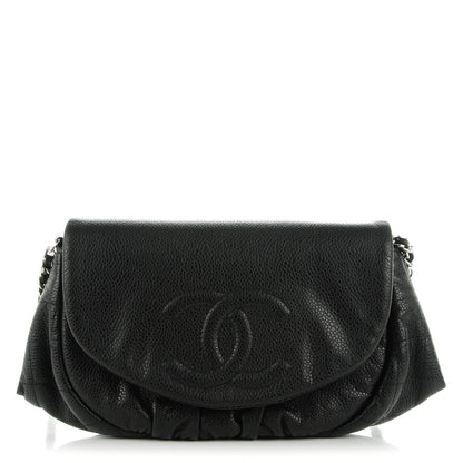 Chanel Caviar Half Moon Wallet On Chain WOC Black 1 of 8