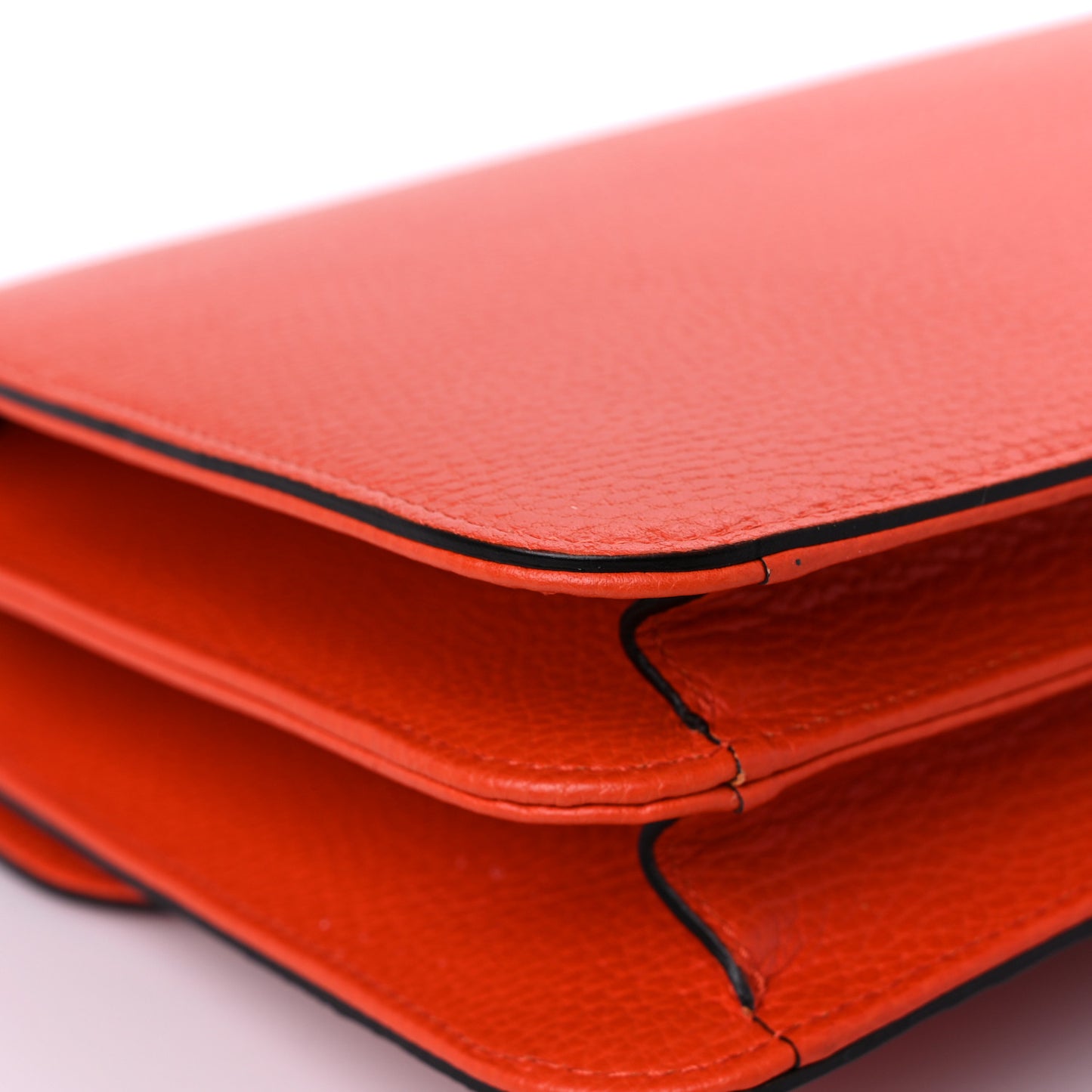 Dollar Calfskin Interlocking G Shoulder Bag Sun Orange