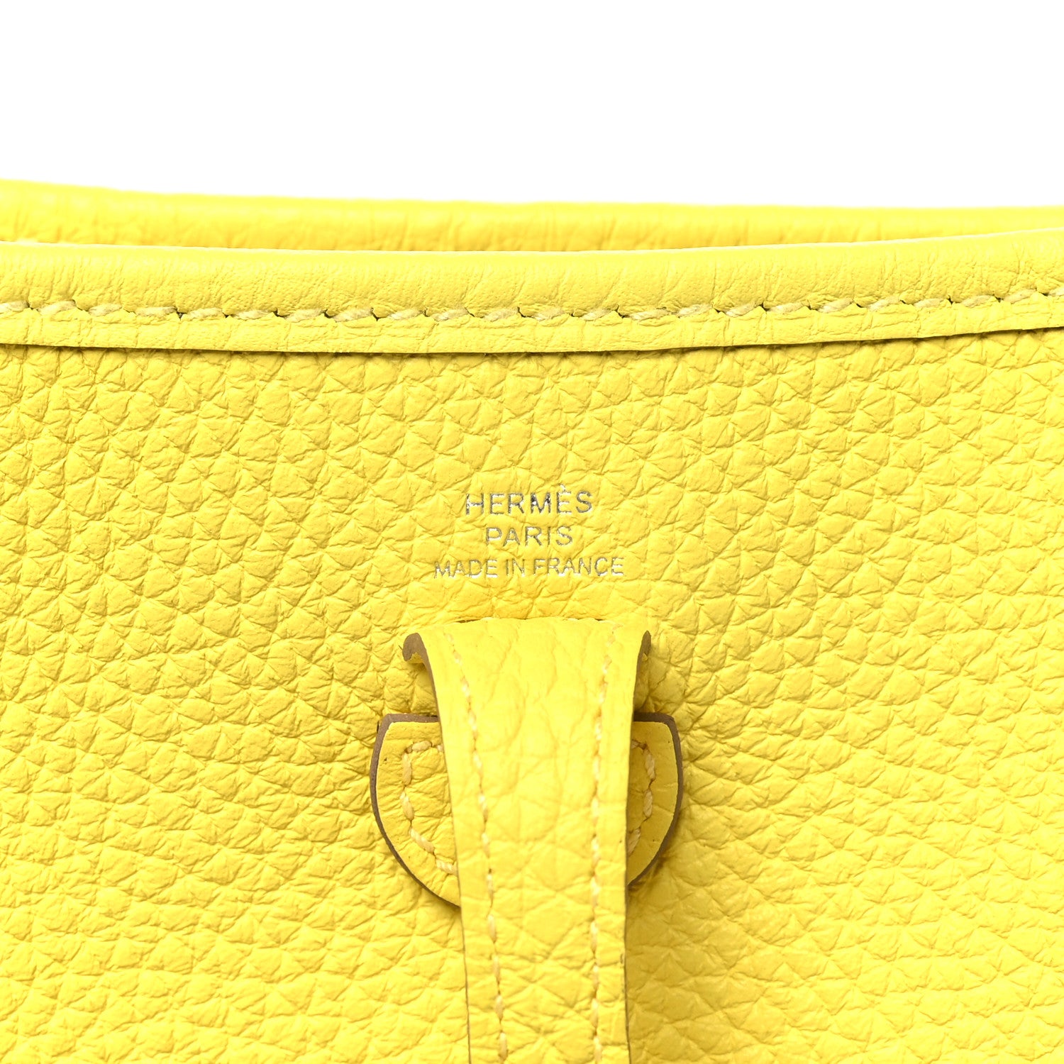 Hermes Taurillon Clemence Evelyne TPM Lime 6 of 10