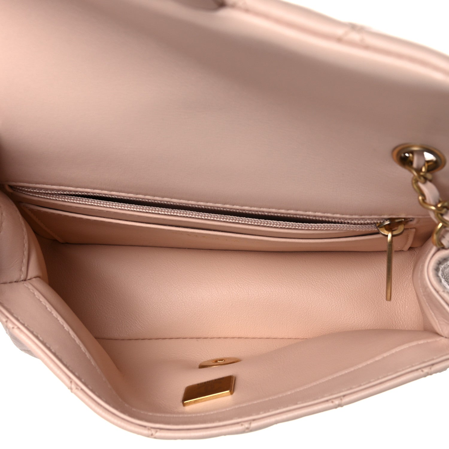 Chanel Lambskin Quilted Mini Rectangular Pearl Crush Flap Light Beige 5 of 10