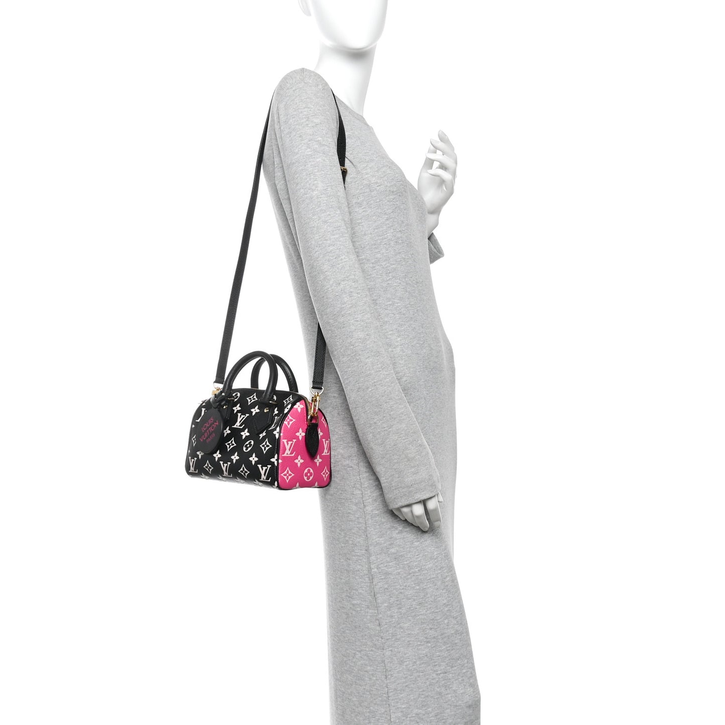 Empreinte Monogram Spring in the City Speedy Bandouliere 20 Black White Pink