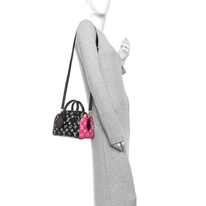 Louis Vuitton Empreinte Monogram Spring in the City Speedy Bandouliere 20 Black White Pink 2 of 10