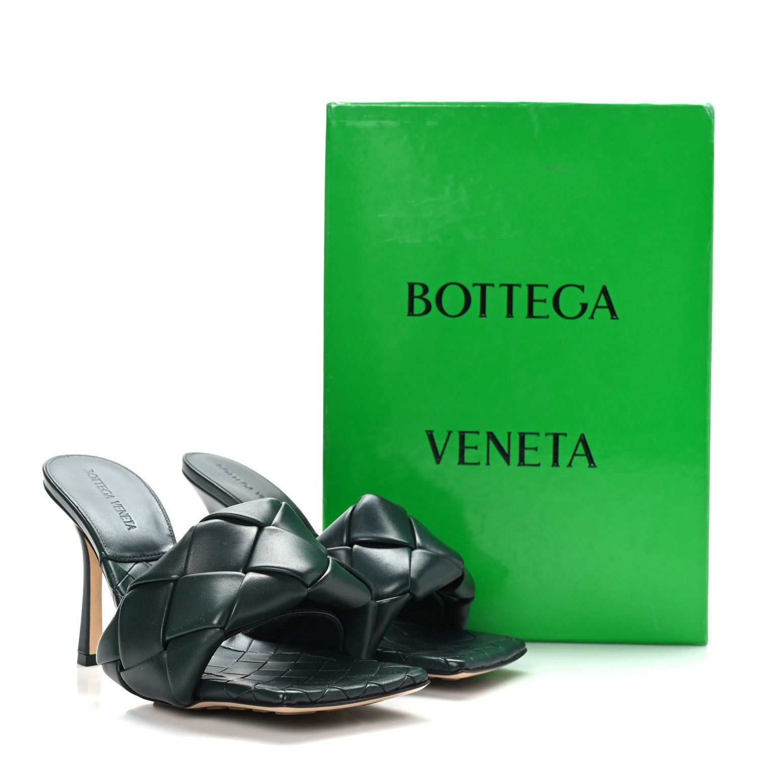 Bottega Veneta Nappa Maxi Intrecciato Lido 90mm Mule Sandals 38.5 Inkwell 8 of 8