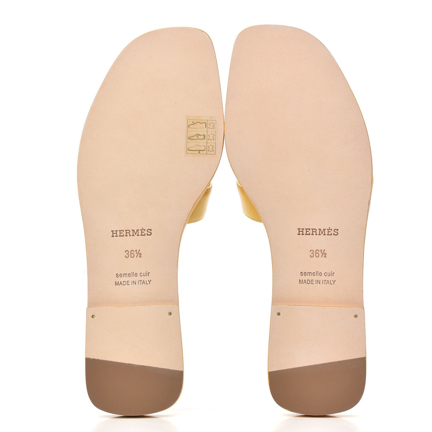 Calfskin Oran Sandals 36.5 Ocre Jaune
