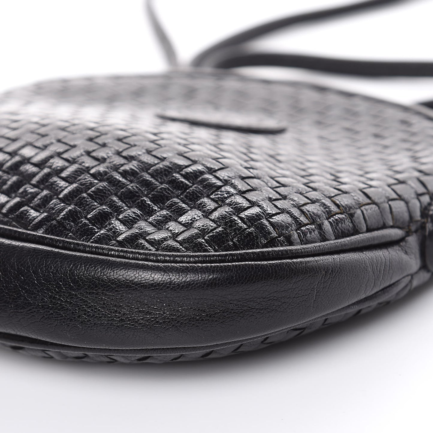 Calfskin Woven Crossbody Black
