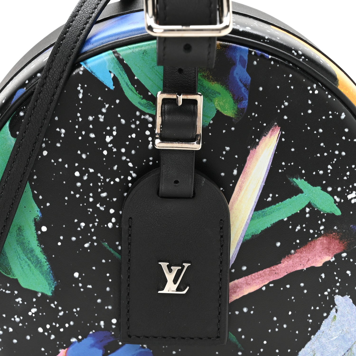 Louis Vuitton Calfskin Splash Print Petite Boite Chapeau Black 8 of 10