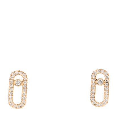 Messika 18K Rose Gold Diamond Move Uno Earrings 1 of 4