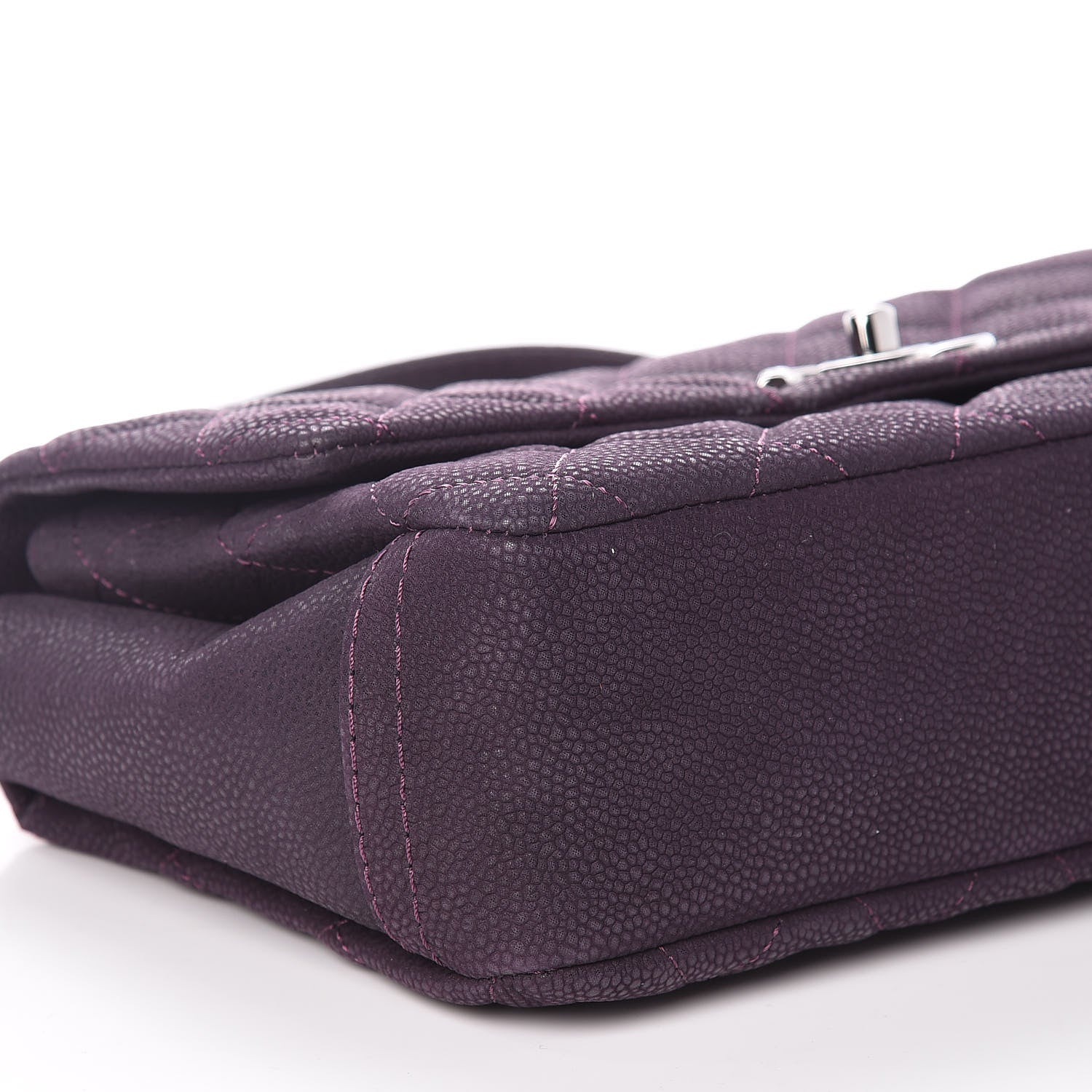 Chanel Iridescent Caviar Quilted Medium Lady Pearly Flap Plum 8 of 18