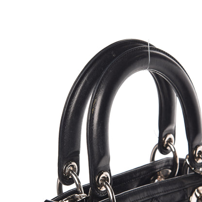 Christian Dior Lambskin Cannage Medium Granville Tote Black 10 of 16